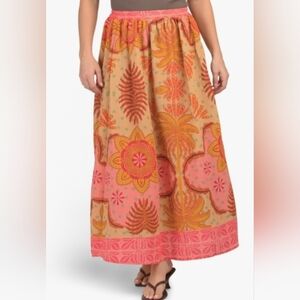 Calypso St. Barth Vibrant Floral Maxi Skirt